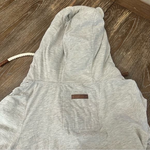 Naketano Light Gray Hooded Romper with Rope Drawstring - Picture 11 of 13